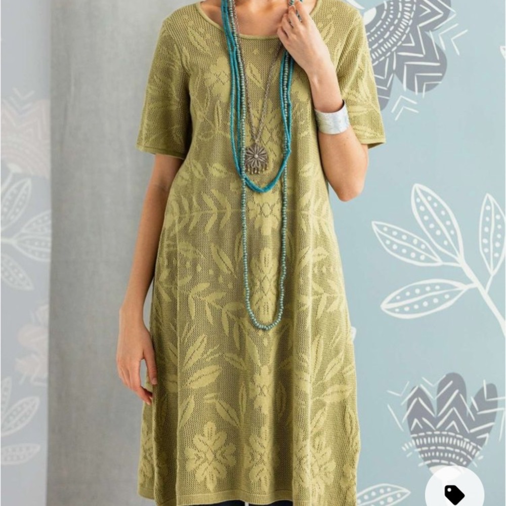 Gudrun Sjoden Cotton Knit Dress and Cardigan, M. Selling together.